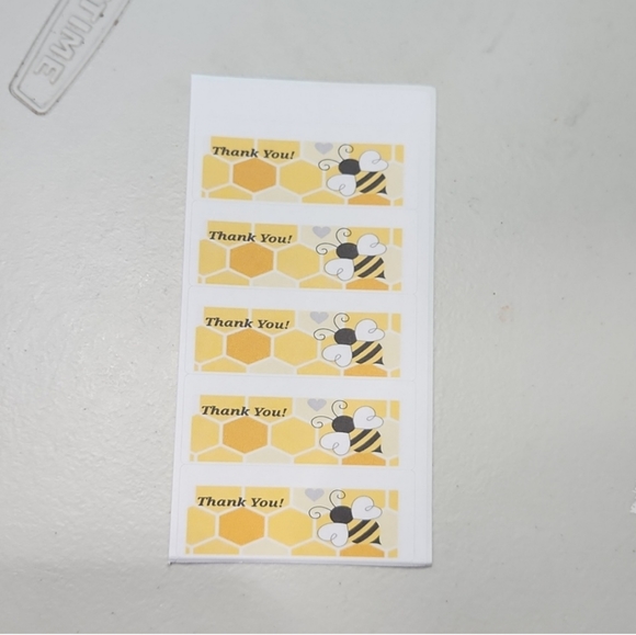 Bee & Honeycomb Business Thank You Cards 50pk & 100 Thank You Stickers Combo - Picture 4 of 10